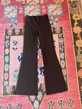 Athleta Brown FlareLeg Yoga Pants with High Waist